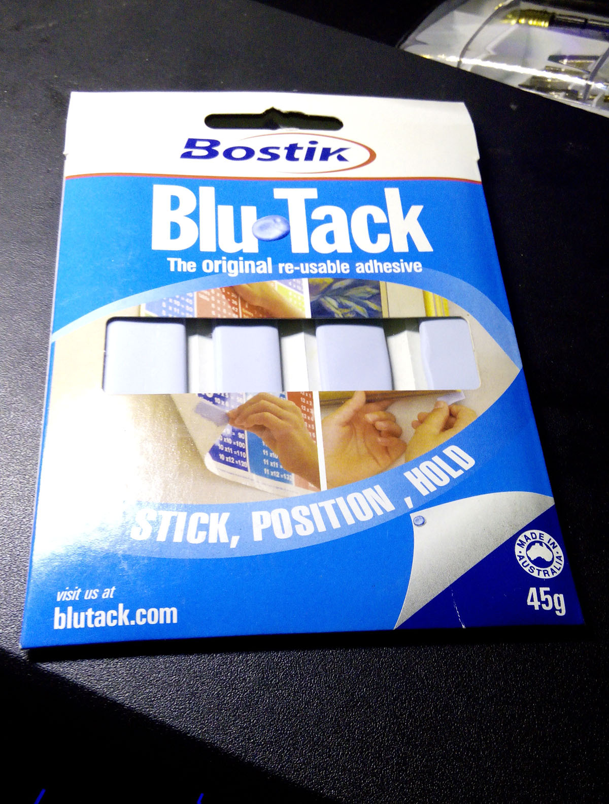 The usage of Blu-Tack